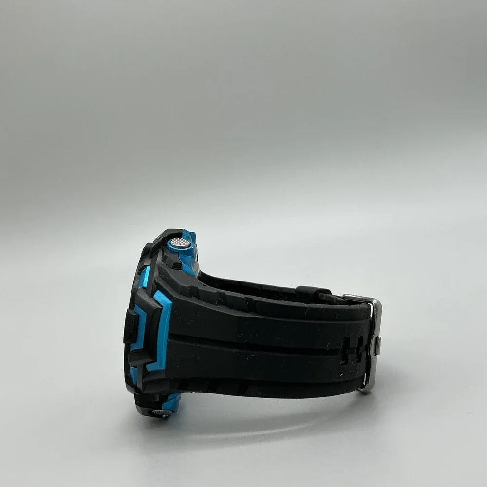 Armitron 40/8342 Mens Watch 53mm Digital Backlight Black Blue Resin New Battery